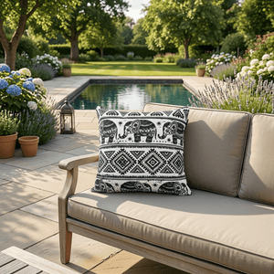 Charcoal Elephant Scatter Cushion