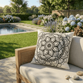 Terra/White Pattern Mandela Scatter Cushion