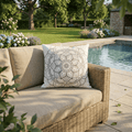 White/Grey Pattern Mandela Scatter Cushion