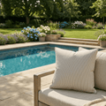 Green/Cream Arbor Stripe Scatter Cushion