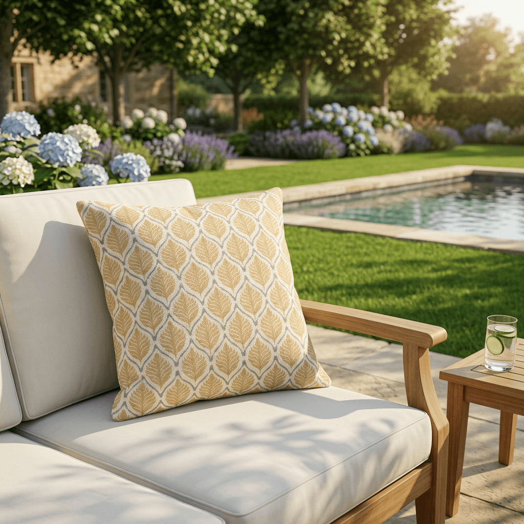 Yellow Amber Leaf Scatter Cushion