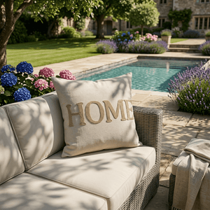 Beige/Mocha 'Home' Scatter Cushion