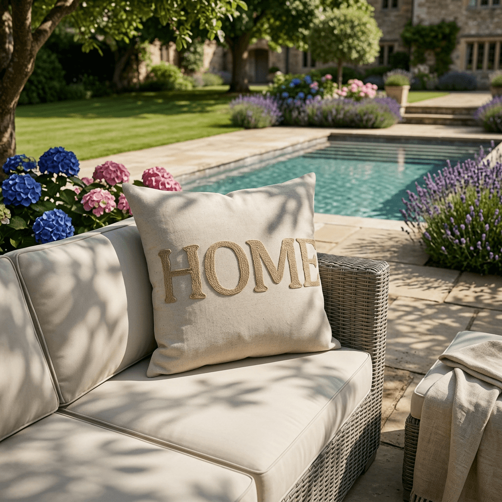 Beige/Mocha 'Home' Scatter Cushion