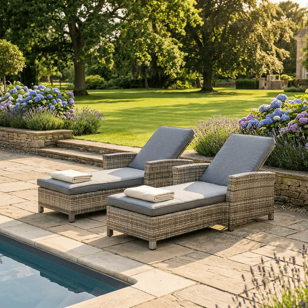 Palermo Sunlounger Set with Side Table