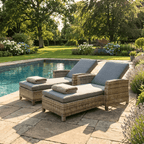 Palermo Sunlounger Set with Side Table