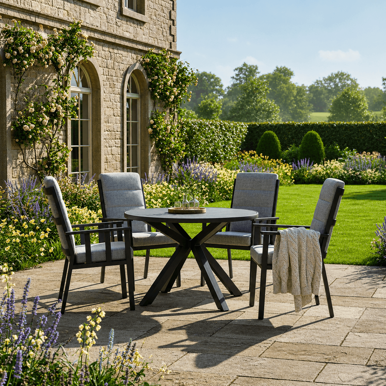 Nevanga 4 Chair Dining Set