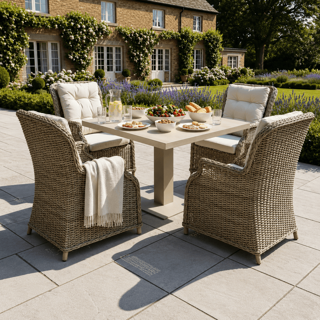 Trueas 4 Chair Wingback Dining Set