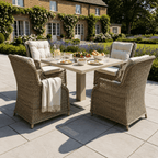Trueas 4 Chair Wingback Dining Set