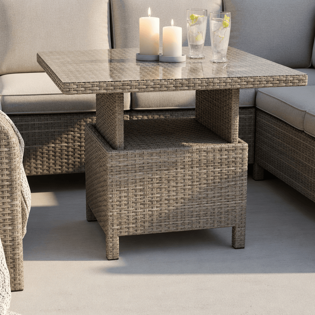 Savana U Corner Sofa Set with Height Adjustable Table