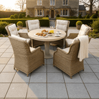 Varoon 6 Chair Wingback Dining Set