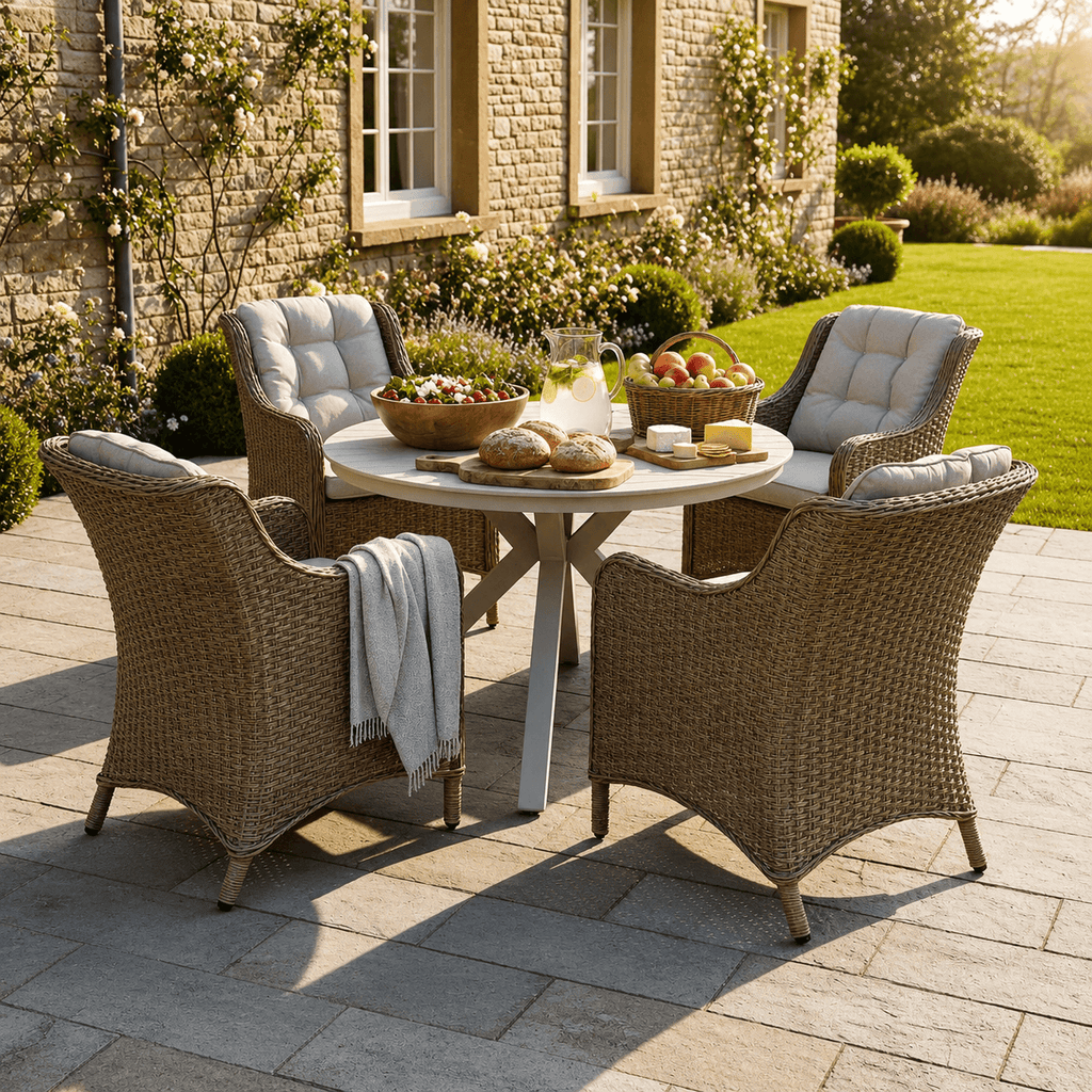 Trueas 4 Chair Wingback Dining Set