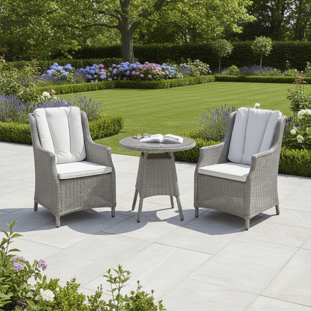 Alivar Liquorice/ecru 2 Seat Wingback Dining Bistro Set with Table
