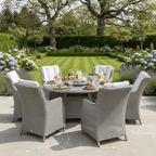 Alivar Liquorice/ecru 6 Chair Wingback Dining Set