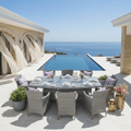 Alivar Liquorice/ecru 8 Chair Wingback Dining Set
