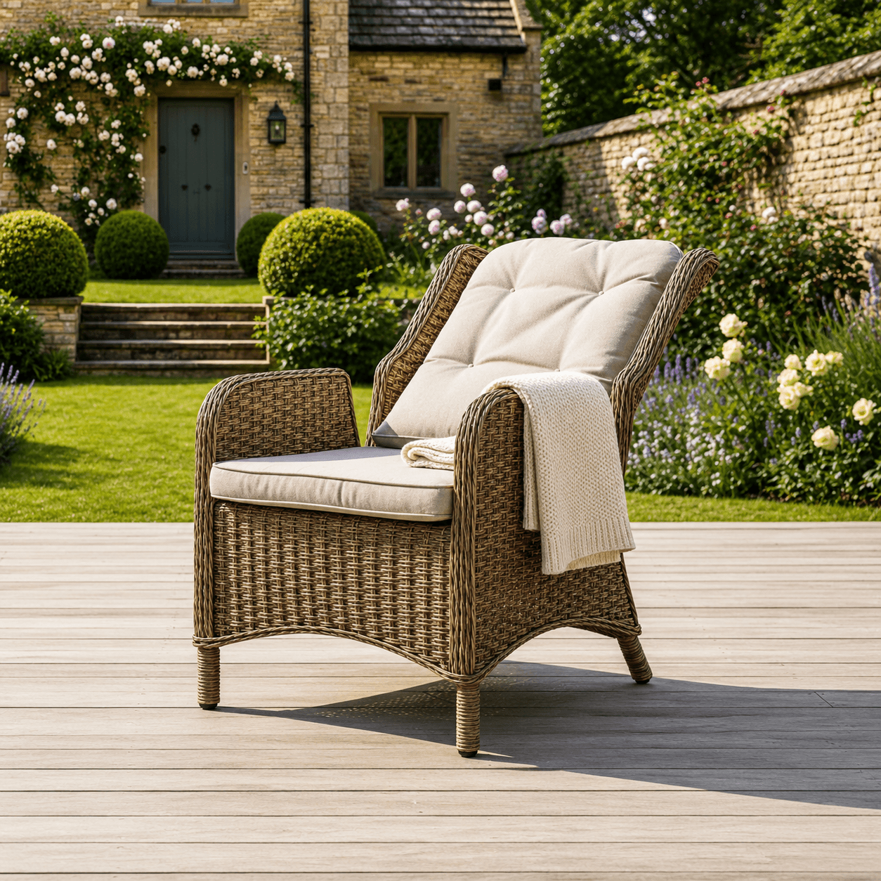 Larca 6 Chair Reclining Wingback Dining Set