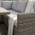Balancia Square Corner Sofa Set with Firepit Table