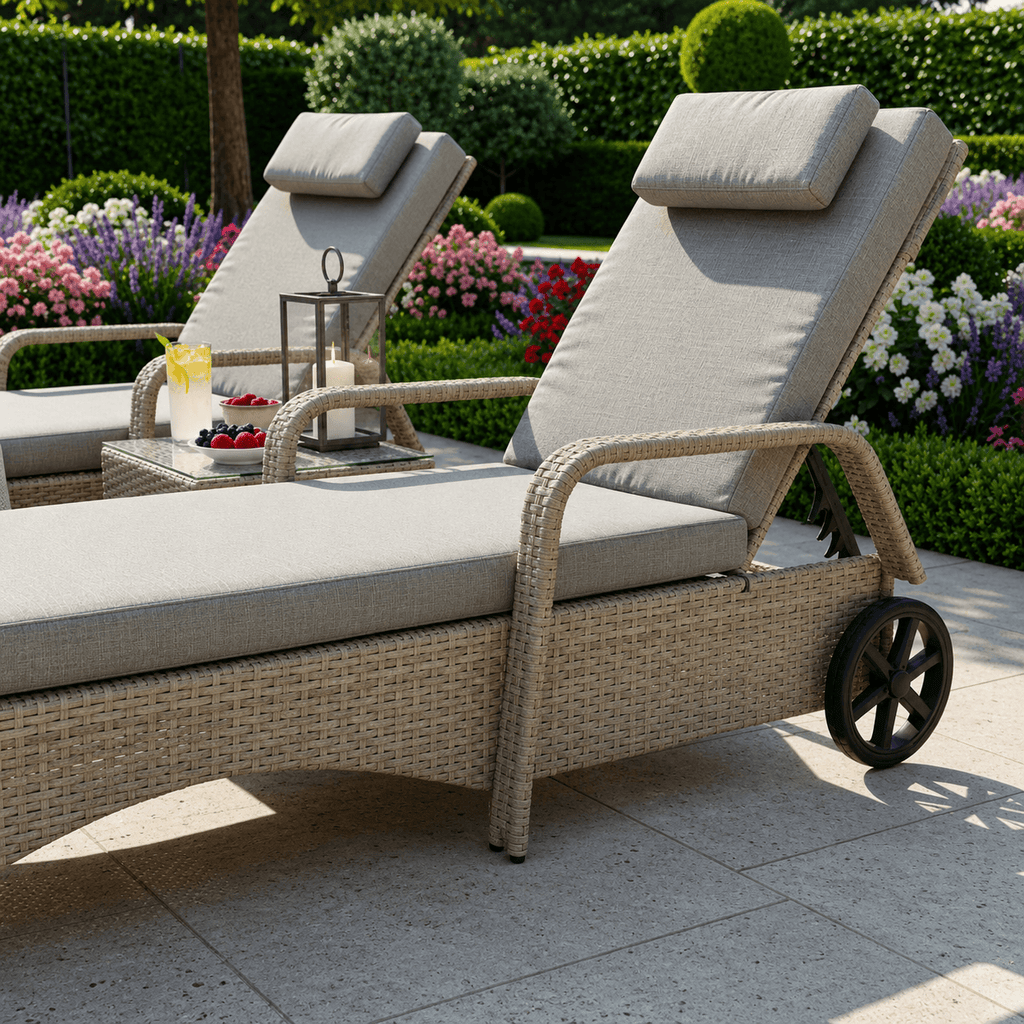 Palermo Sunlounger Set with Side Table
