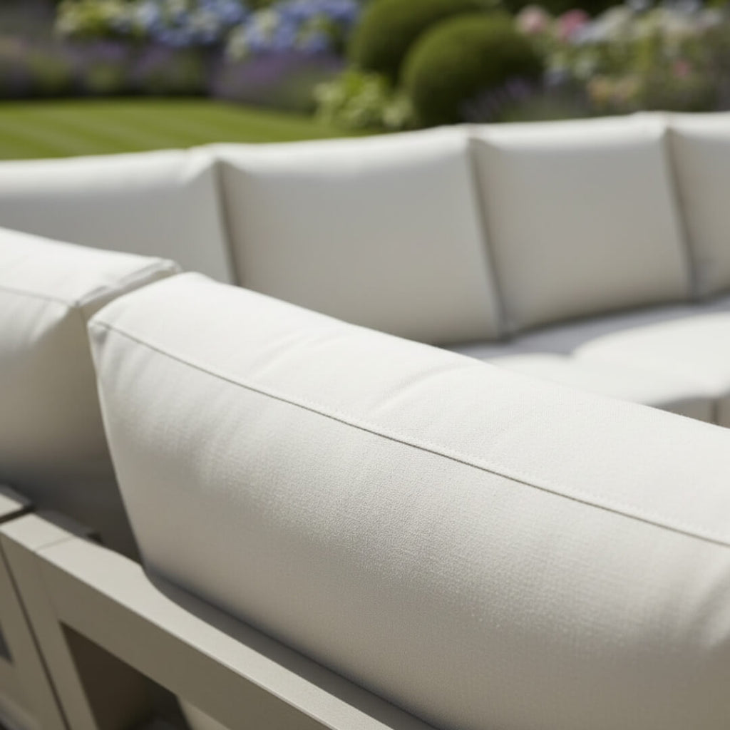 Langous L Corner Sofa Set with 2 Stools, Piston Height Adjustable Table