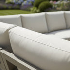 Langous L Corner Sofa Set with 2 Stools, Piston Height Adjustable Table