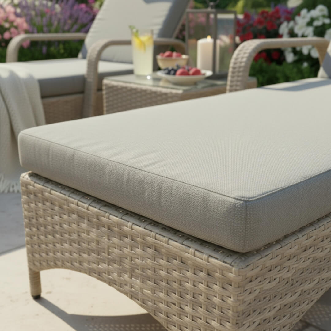 Trueas Sunlounger Set with Side Table