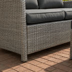 Balma 3-Seater Sofa Set with 2 Armchairs, 2 Stools & Height Adjustable Table