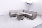 Savana Large Square Corner Sofa Set with Firepit Table
