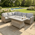 Balancia L Corner Sofa Set with Firepit Table