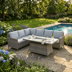 Balancia L Corner Sofa Set with Firepit Table