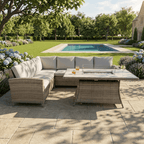 Balancia L Corner Sofa Set with Firepit Table