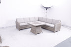 Balancia Large Square Corner Sofa Set with Firepit Table