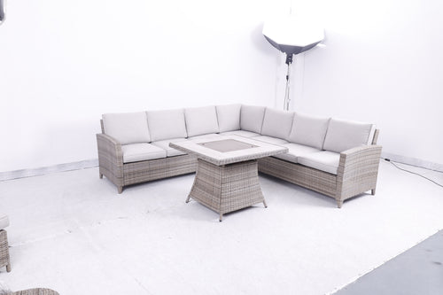 Balancia Large Square Corner Sofa Set with Firepit Table