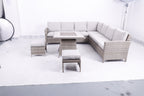Balancia Large Square Corner Sofa Set with Firepit Table