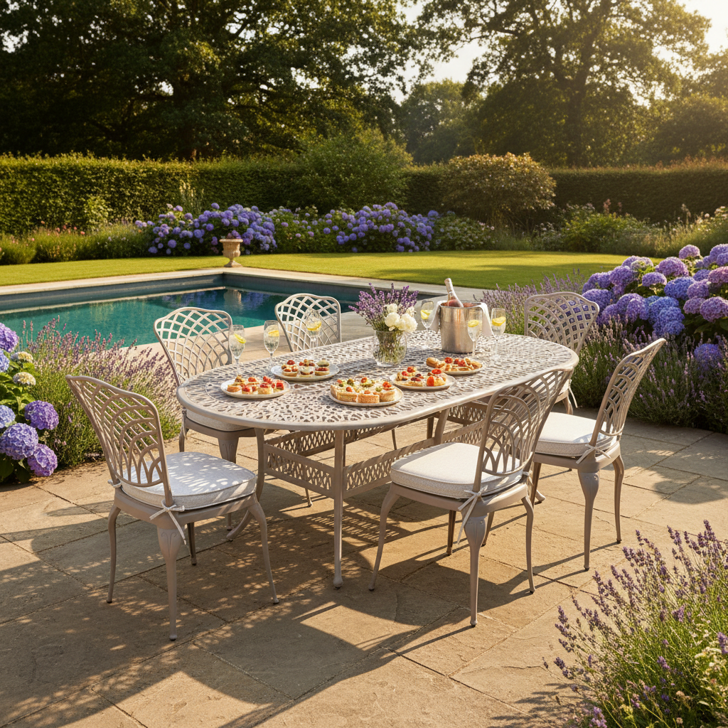 Ashton Hazel Armless 6 Chair Dining Set