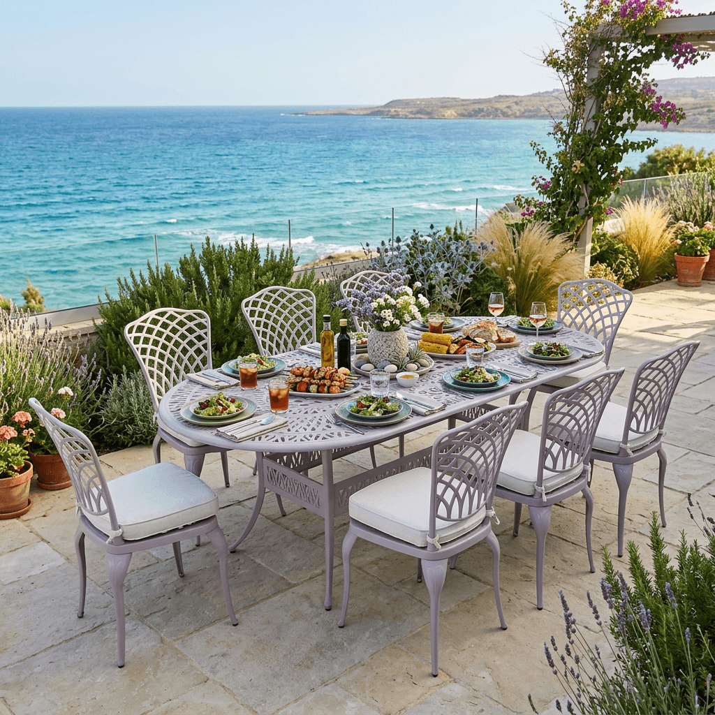 Ashton Hazel Armless 8 Chair Dining Set