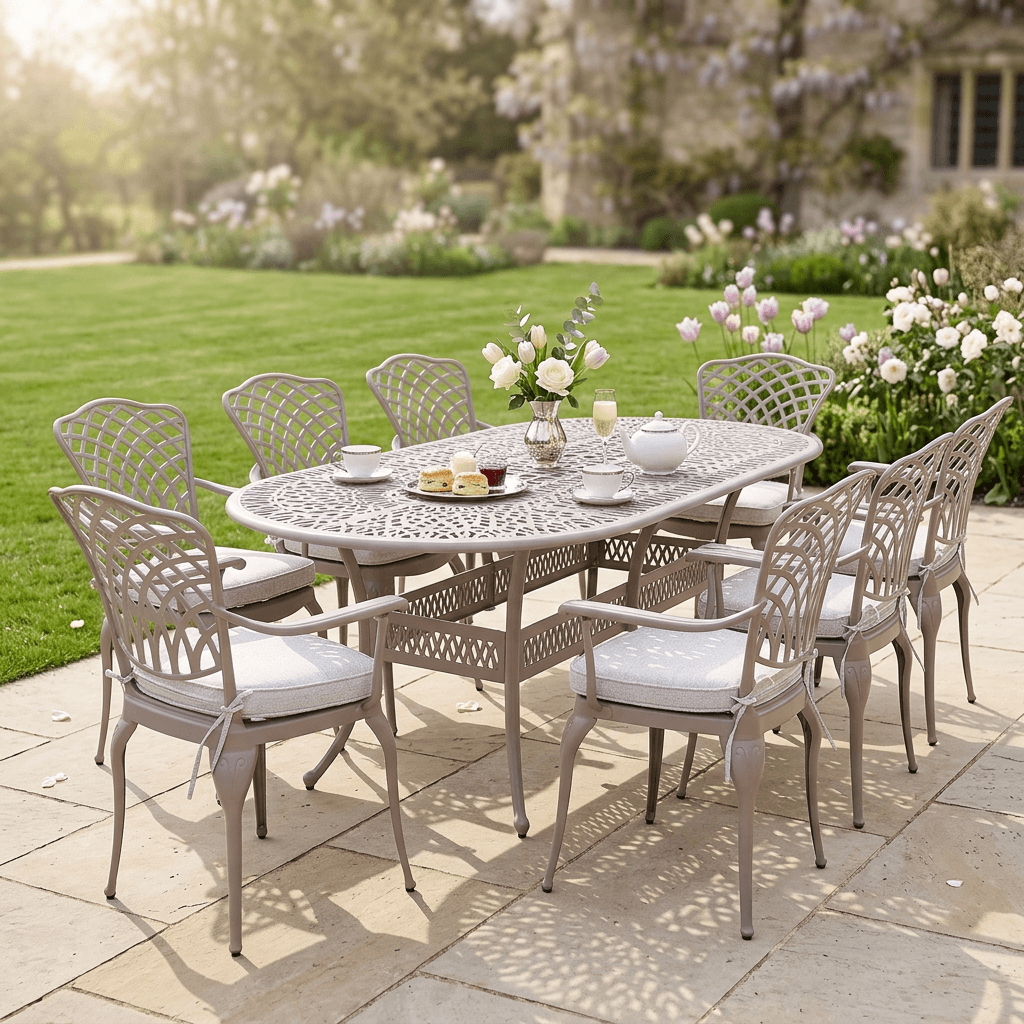 Ashton Hazel 8 Chair Dining Set