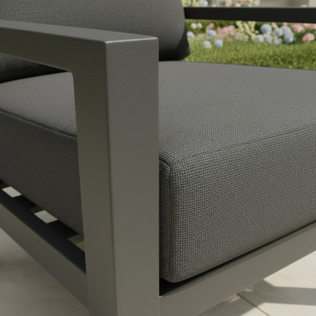 Langous 3-Seater Sofa Set with 2 Armchairs & Piston Height Adjustable Table
