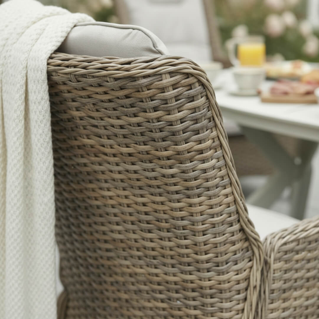 Larca 6 Chair Reclining Wingback Dining Set