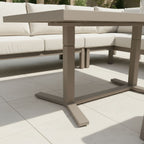 Langous L Corner Sofa Set with 2 Stools, Piston Height Adjustable Table