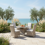Mexico Armless 4 Chair Dining Set