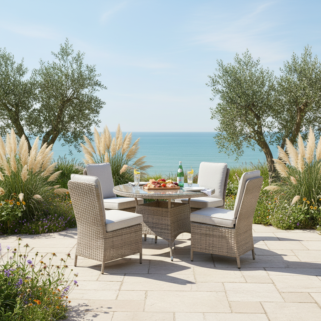 Mexico Armless 4 Chair Dining Set