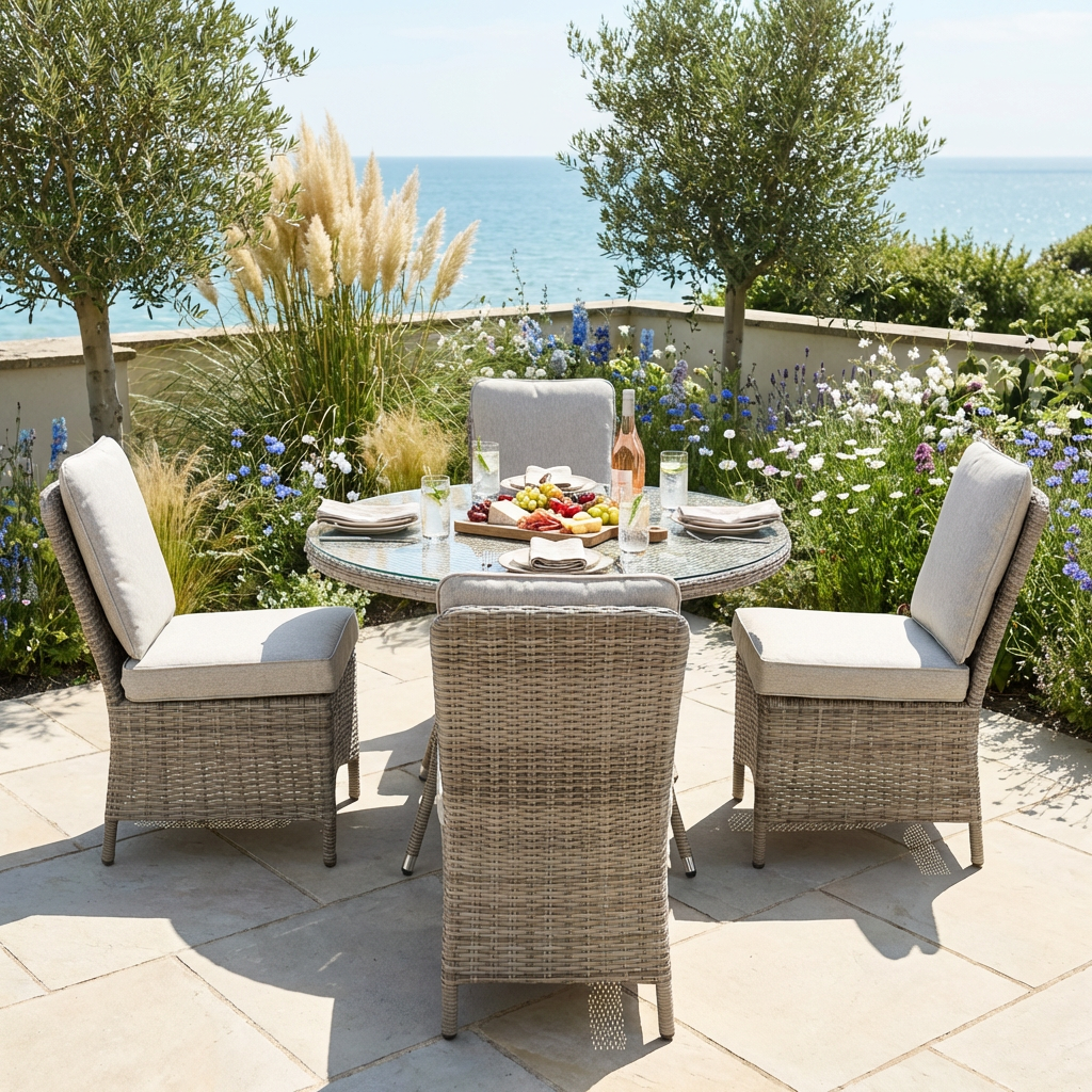 Mexico Armless 4 Chair Dining Set