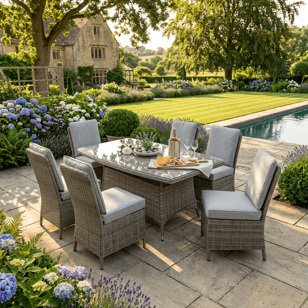 Mexico Armless 6 Chair Dining Set
