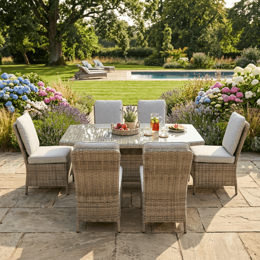 Mexico Armless 6 Chair Dining Set