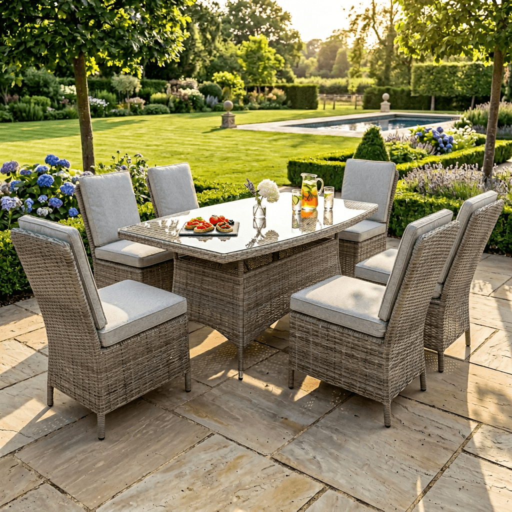 Mexico Armless 6 Chair Dining Set