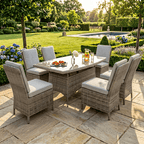 Mexico Armless 6 Chair Dining Set