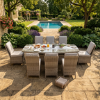 Mexico Armless 8 Chair Dining Set