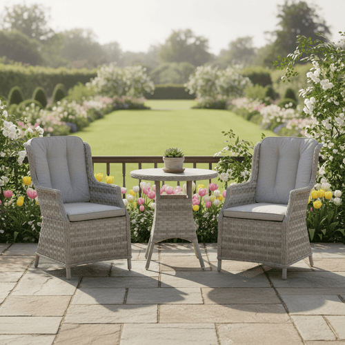 Christo 2 Seat Wingback Bistro Set with Table