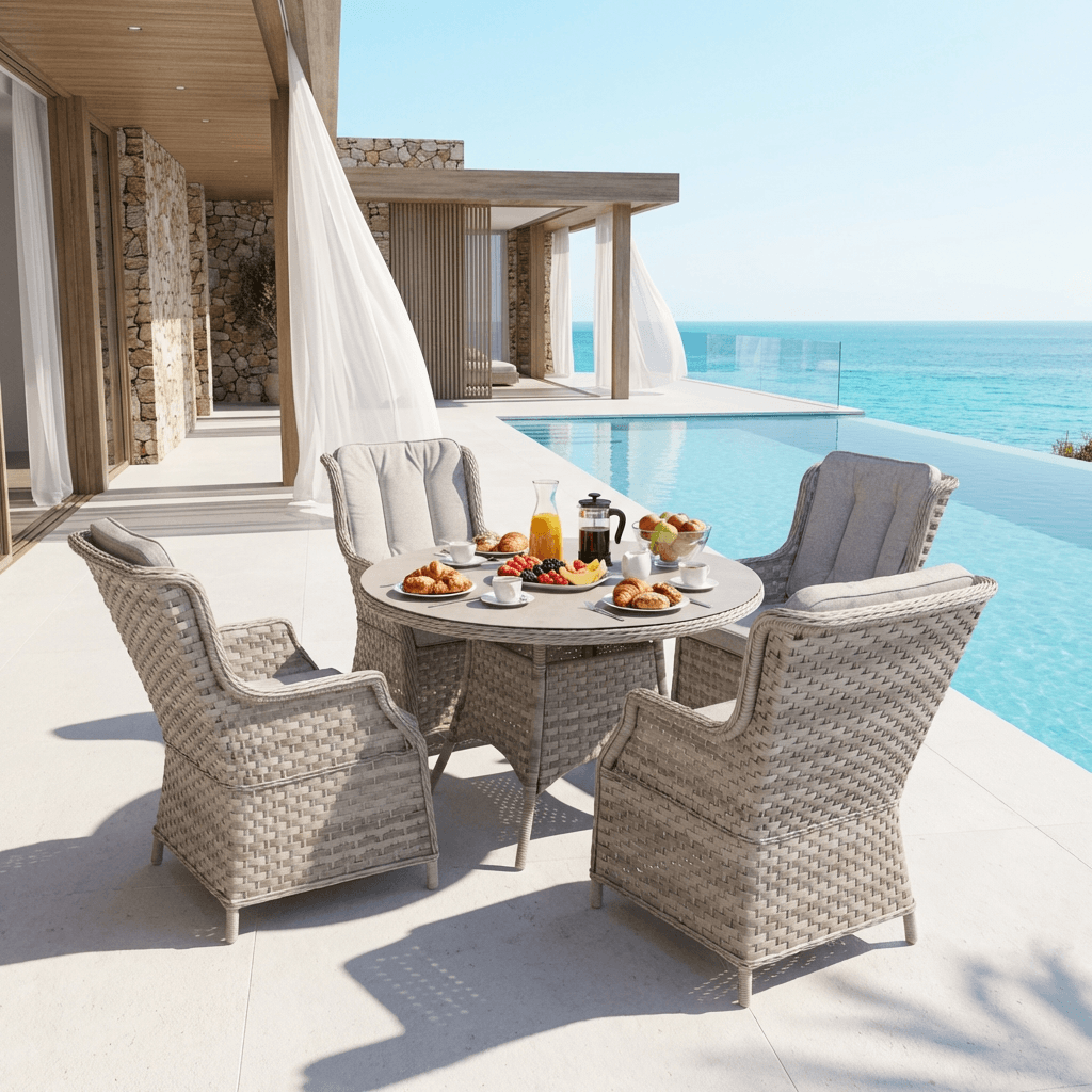 Trueas 4 Chair Wingback Dining Set