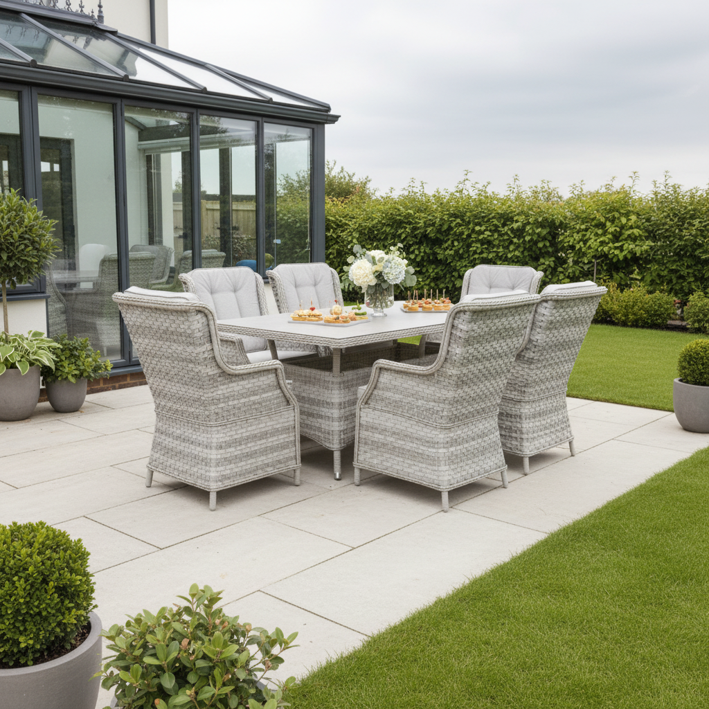 Christo 6 Chair Wingback Dining Set