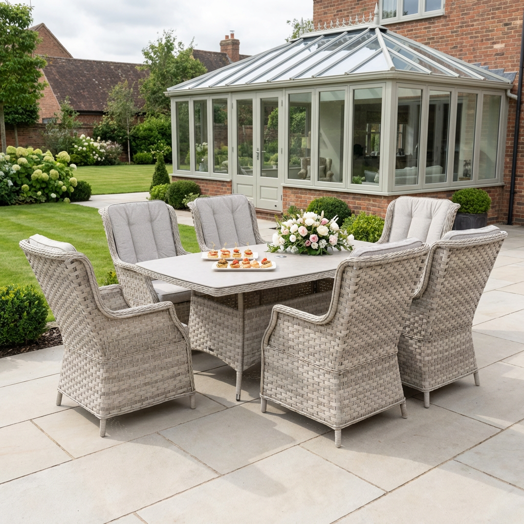 Christo 6 Chair Wingback Dining Set